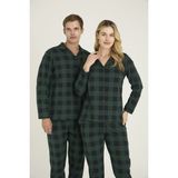 Uslucan Alışveriş Kocabey 9209-K Kadın Apaj Yaka Pijama Takım - Yeşil