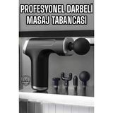 Uslucan Alışveriş Masaj Tabancası 4 Başlıklı Kas ve Vücut Ağrıları Için Şarjlı Darbeli