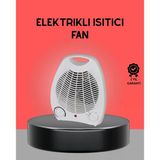 Uslucan Alışveriş Mini Elektrikli Isıtıcı 2000W – Termostatlı Fanlı Isıtma, Taşınabilir Tasarım