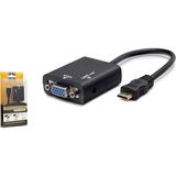 Uslucan Alışveriş Mini HDMI To VGA Ses Çıkışlı Görüntü Dönüştürücü - Siyah HDX7762