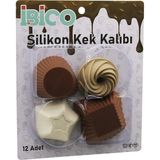 Uslucan Alışveriş Muffin Kek Kalıbı Seti - 12'li Paket - Karışık Şekilli Set
