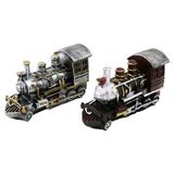 Uslucan Alışveriş Nostaljik Lokomotiv Tren Tasarımlı Biblo Kumbara - Vintage Görünümlü - Dekoratif