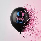 Uslucan Alışveriş Pembe Konfetili Cinsiyet Balonu