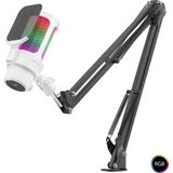 Uslucan Alışveriş Profesyonel Ayarlanabilir Masa Kolu Askılı Gaming Rgb Mikrofon 192 Khz / 24BIT Type-C - Beyaz M835W - Seçenek