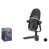 Uslucan Alışveriş Profesyonel Çift Modlu Gaming Rgb Mikrofon 192 Khz / 24 Bit Type-C - Siyah ME5