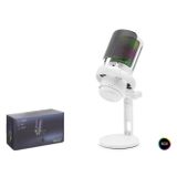 Uslucan Alışveriş Profesyonel Gaming Rgb Mikrofon 192 Khz / 24 Bit Type-C - Beyaz ME6PW