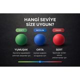 Uslucan Alışveriş Silikon El Stres Topu Bilek Parmak Güçlendirme Egzersiz Topu Fizik Tedavi Rehabilitasyon 3'lü Set - Çok Renkli