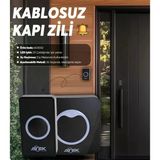 Uslucan Alışveriş Siyah Kablosuz Su Geçirmez Kapı Zili