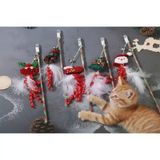 USLUCAN ALIŞVERİŞ Yılbaşı Temalı Zilli Kedi Oyun Oltası