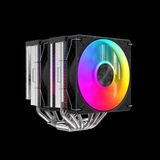 Usm Sama A60L Black 2X120MM Argb Fan Kule Tipi Hava Soğutma 6 Adet Gelişmiş Nikel Kaplı Bakır Isı Borusu Cpu Fan (Amd ve Intel Tüm Işlemciler ile UYUMLU)(1923) - 001-Siyah