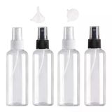 Usmlicer 4 x 100 ml Sprey Şişesi, Şeffaf Boş İnce Sis Püskürtme Şişesi, Seyahat - Plastik Parfüm Püskürtme Şişesi, Boş Püskürtme Şişesi, Püskürtme Şişesi