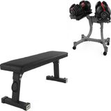 USR ADB24 2x24 Kg Ayarlanabilir Dambıl + Stand + Düz Bench Set - 2 x 24 kg