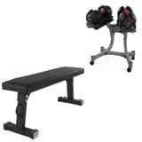 USR ADB24 2x24 kg Ayarlanabilir Dambıl + Stand + Düz Bench Set