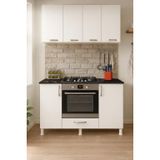 Üst Dolaplı Ankastre Dolabı, Mutfak Dolabı, Çok Amaçlı Dolap (BENDİR-BEYAZ, 60D*90Y*140G)