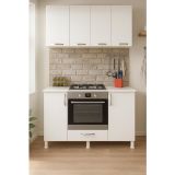Üst Dolaplı Ankastre Dolabı, Mutfak Dolabı, Çok Amaçlı Dolap (BEYAZ, 60D*90Y*140G)