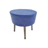 Usta Ağaç Lacivert Puf Koltuk Bench – 38X43 Cm | Sade Tasarım, Ahşap Ayaklı Modern Tabure