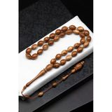 Usta İşçilikli Kuka Ağacı Tesbih 9 X 13 Mm Beyzi Kesim - T-1801