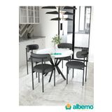 usta mekan Lotus Yuvarlak Mutfak Salon Cafe Restoran Masa Sandalye Takımı 4+1
