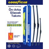 Ustaparçacı + Goodyear Fiat Fiorino 2007-2024 Ön Arka Muz Silecek Takımı