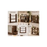 ustawood Kahve Köşesi Düzenleyici Raf Baharatlık Organizer Masif Ahşap Kupa Askılı Stand