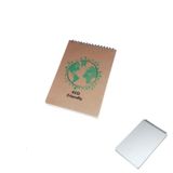 Üstten Metal Spiralli 100 Yaprak Çizgisiz Not Defteri Çevre Dostu Bloknot (EBAT: 19,9 cm x 13,9 cm)