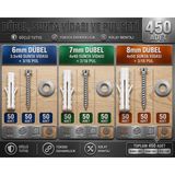 Üstün 450PCS Vida Dubel Pul Seti