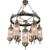 Üstün Avize Mekke Model Dekoratif Otantik 7 Kollu Cami Avizesi 80 cm - Eskitme