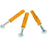 Üstün Baskı Ø16 Plastik Dübel + Vida + Pul Set
