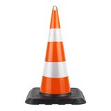 Üstün Baskı 75 cm Şişirme Trafik Konisi (Çift Reflektifli)