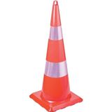 Üstün Trafik Konisi 900 mm (Çift Reflektifli) - Kırmızı - Beyaz