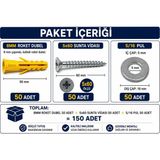 Üstün Vida Dubel Pul Seti (5X60/8MM Roket DUBEL/5-16PUL)