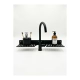 Üstüner Store Eviye Önü Organizer Rafı Metal Lavabo Üstü Raf Mutfak Evye Üstü Organizer Duvara Yapışkanlı Delmeden Montaj Lavabo Arkası Raf Süngerlik Sabunluk Mutfak Rafı