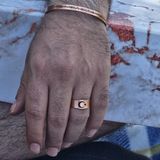 Utaylife Ay Yıldız, Yüzük Unisex, şifa, Hediye, saf Bakır, - Standart