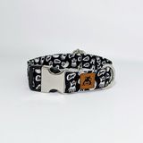 Utd Pet Boo Köpek Boyun Tasması M 32-48 cm - Siyah - Beyaz