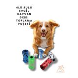 Utdpet 4 Lü Rulo Evcil Hayvan Köpek Dışkı Toplama Kaka Rulosu Torbası Poşeti