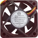Utkan Elektronik Pelko Motors 50X50X15MM C5015Y24BPLP2A-7 24V 0.20A 3 Kablo Kare Fan - Siyah
