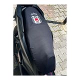 Utku Giyim BJK ARMALI TÜM MİNİ VE MİDİ SCOOTERLARA UYUMLU MOTOSİKLET SELE KILIFI SİYAH RENK