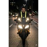 Utku Giyim FOSFORLU MOTORCU YELEĞİ - AYARLANABİLİR REFLEKTÖRLÜ GÜVENLİK KEMERİ BİSİKLET VE MOTOSİKLET ASKISI