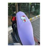 Utku Giyim Hello Kıty Lila Renkli Mini ve Midi Motosiklet Koltuk Sele Kılıfı Likralı Scuba Kumaş
