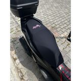 Utku Giyim Logolu Scooter Motosiklet Koltuk Sele Kılıfı 50 CC-100 CC-150CC Standart Boy - XL - Siyah