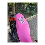 Utku Giyim Mini Mouse Pembe Renk Mini ve Midi Motosiklet Koltuk Sele Kılıfı Likralı Scuba Kumaş