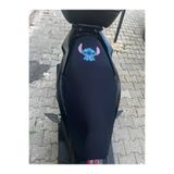 Utku Giyim SEVİMLİ KARAKTER BASKILI TÜM SCOOTERLARA UYUMLU MOTOSİKLET SELE KILIFI SİYAH RENK