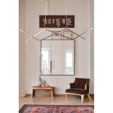 Utku Modern Tasarım Kahverengi Yemek Masası Üstü - Mutfak - Salon Beyaz Led 2 Li Avize Kahverengi