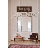 Utku Modern Tasarım Kahverengi Yemek Masası Üstü - Mutfak - Salon Beyaz LED 2 Li Avize