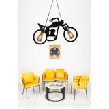 UTKU TASARIM Çapır Motor Bisiklet Avize Sarkıt Modern Rustik Dekoratif Retro 2 Li Lamba