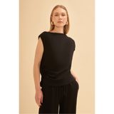 UTOPIAN Kayık Yaka Drape Detaylı Bluz