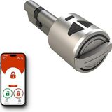 Utopic R+ Motorlu Silindir Akıllı Kilit, Telefondan Kontrol ve Şarj Edilebilir Pilli Akıllı Kapı Kilidi - Kolay Montaj, Deliksiz Montaj (Yaklaşımla Otomatik Açılma (Geofence)