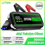 Utraı Jstar 8 74WH 20000 MAH 3000A Jump Starter Taşınabilir Akü Takviye Cihazı