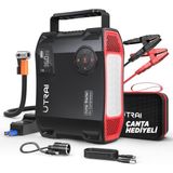 Ütraı Utraı Jstar 5 24000MAH 2000A Jump Starter Taşınabilir Akü Takviye Cihazı + Lastik Şişirme Hava Kompresörü ( Çanta + LCD Ekran + Powerbank + LED Lamba)