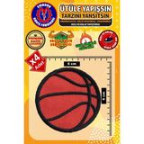 Ütü ile Yapışan Arma Yama, Basketbol Topu (4 Adet) Ütüyle Yapışan Nakış Dokuma Aplike Patch